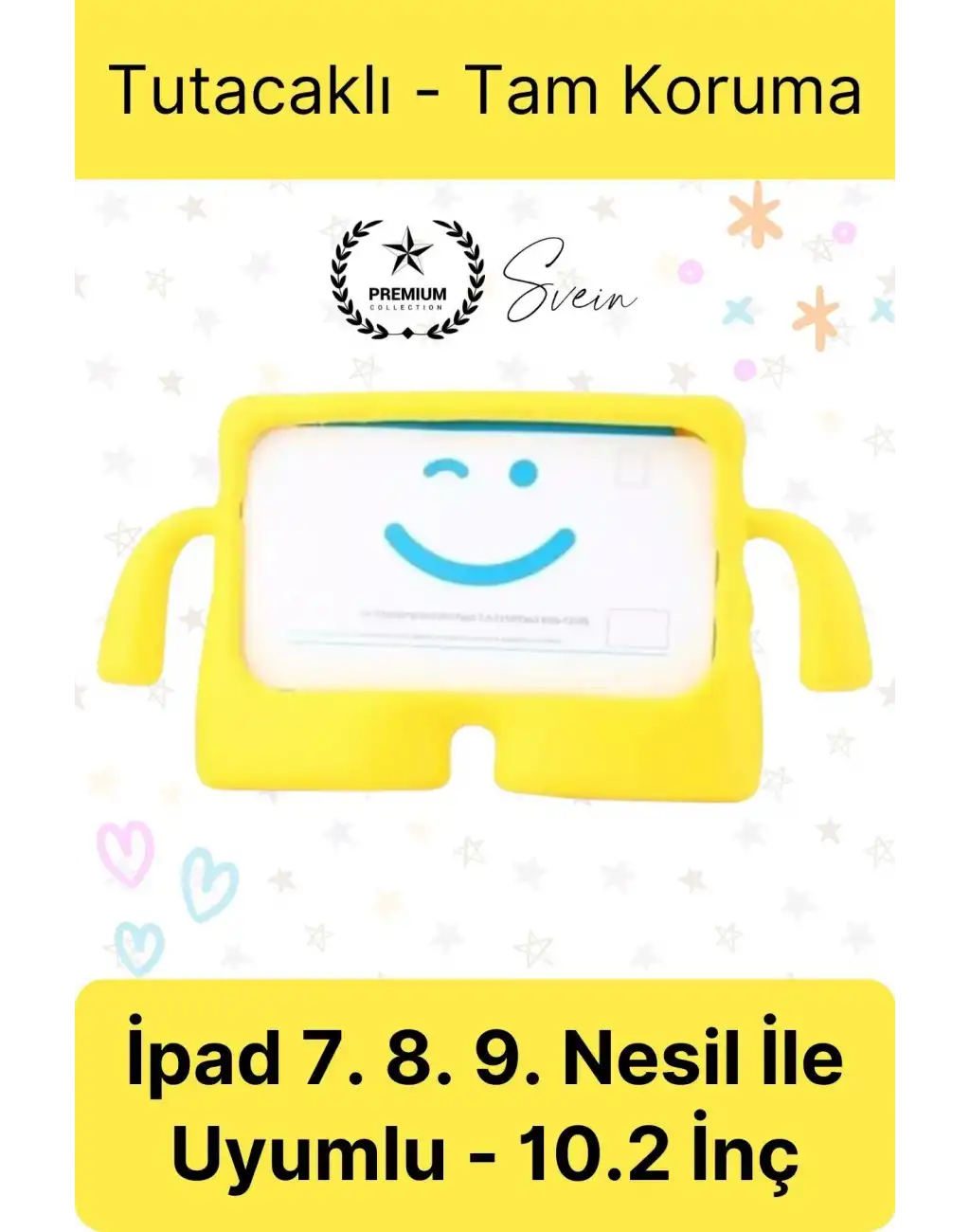 Dayanıklı Apple İpad 7. 8. 9. Nesil 10.2 İnç Uyumlu Çocuk İçin Ayaklı Tablet Kılıfı Koruyucu Silikon