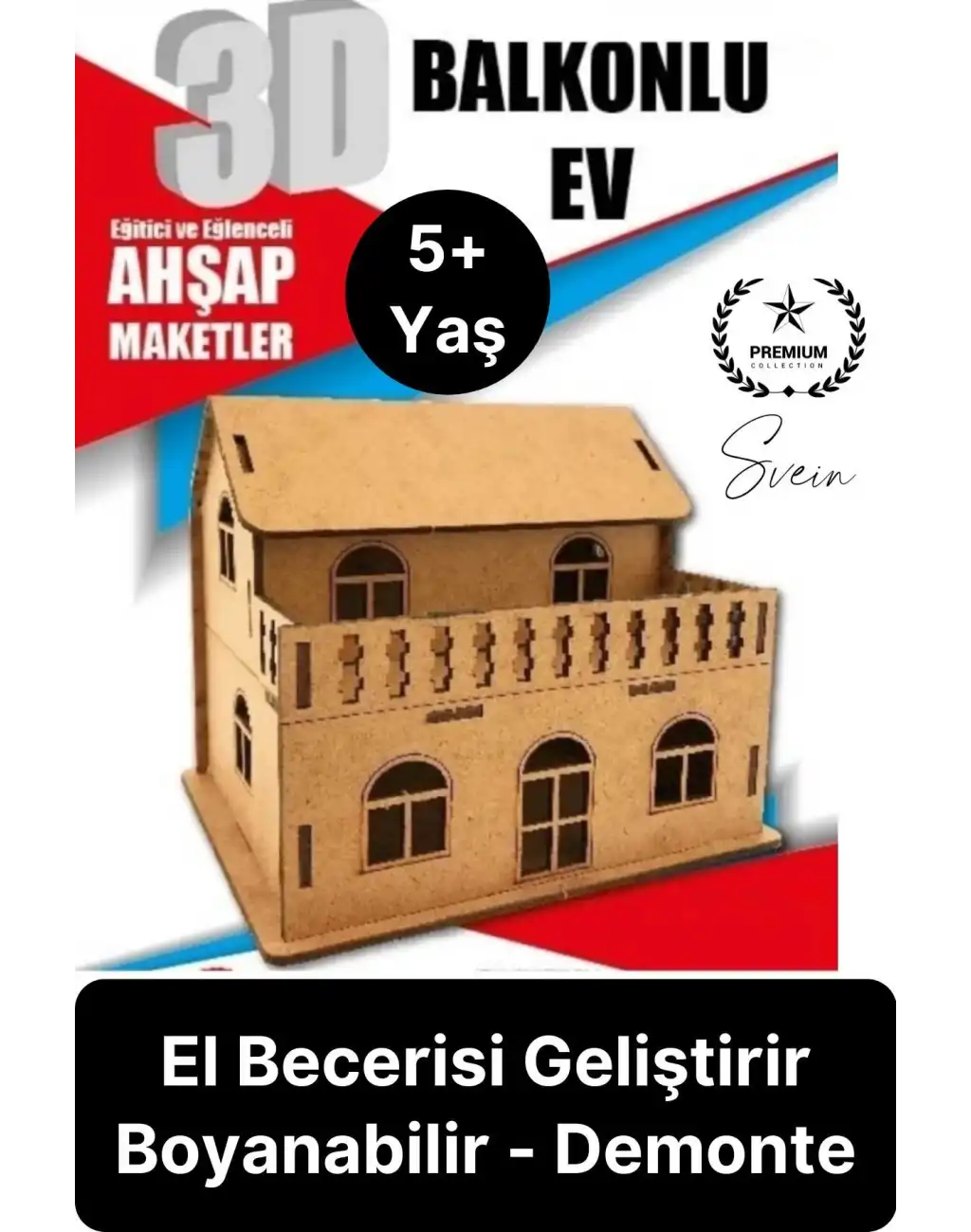 Özel Üretim 3 Boyutlu Minyatür Ham Ahşap Maket Boyanabilir Eğitici Öğretici Motor Beceri Hobi Oyun