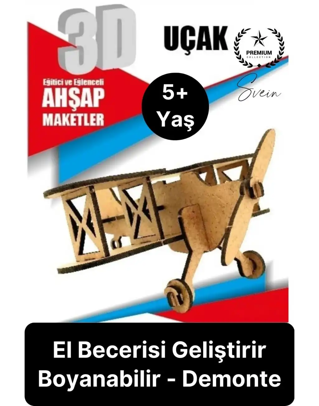 Özel Üretim 3 Boyutlu Minyatür Ham Ahşap Maket Boyanabilir Eğitici Öğretici Motor Beceri Hobi Oyun