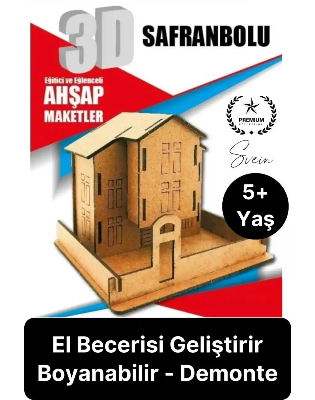 Özel Üretim 3 Boyutlu Minyatür Ham Ahşap Maket Boyanabilir Eğitici Öğretici Motor Beceri Hobi Oyun