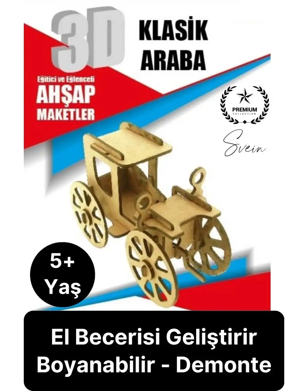 Özel Üretim 3 Boyutlu Minyatür Ham Ahşap Maket Boyanabilir Eğitici Öğretici Motor Beceri Hobi Oyun
