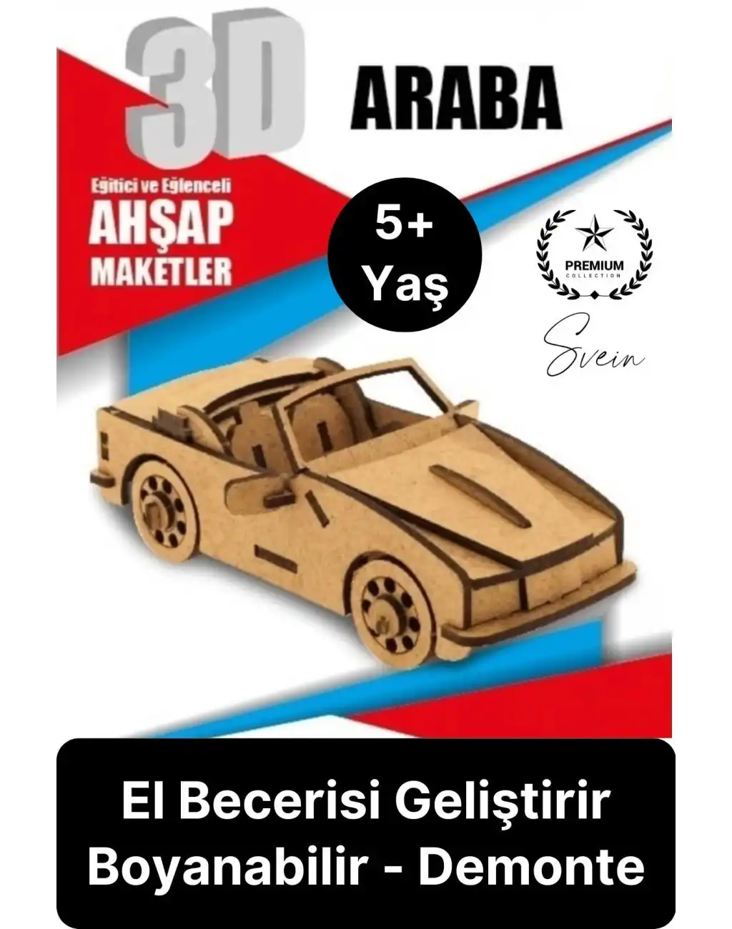 Özel Üretim 3 Boyutlu Minyatür Ham Ahşap Maket Boyanabilir Eğitici Öğretici Motor Beceri Hobi Oyun