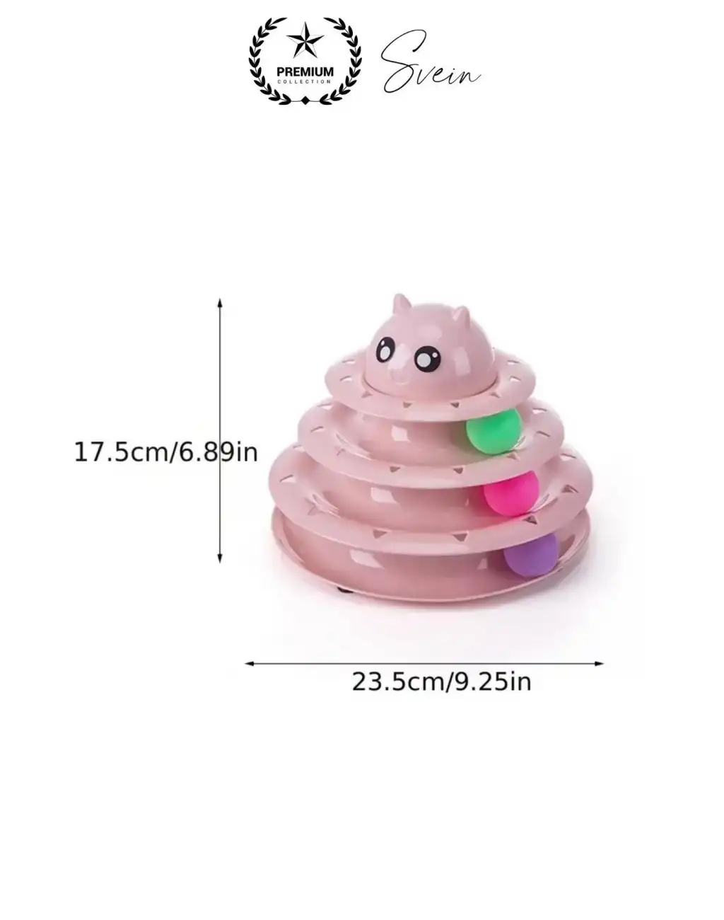 3 Katlı 3 Toplu Kedi Oyuncağı Yuvarlak Eğlence Dönen Hareketli ABS Plastik Çıngıraklı Zeka Gelişim