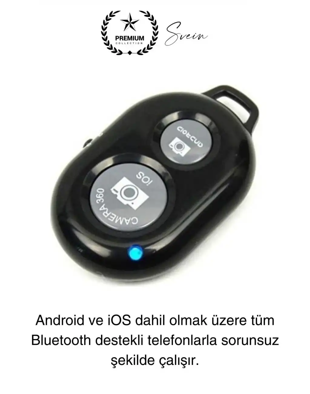 Bluetooth Kablosuz Uzaktan Kumanda İOS Android Uyumlu Selfie Fotoğraf Video Çekme Remote Shutter