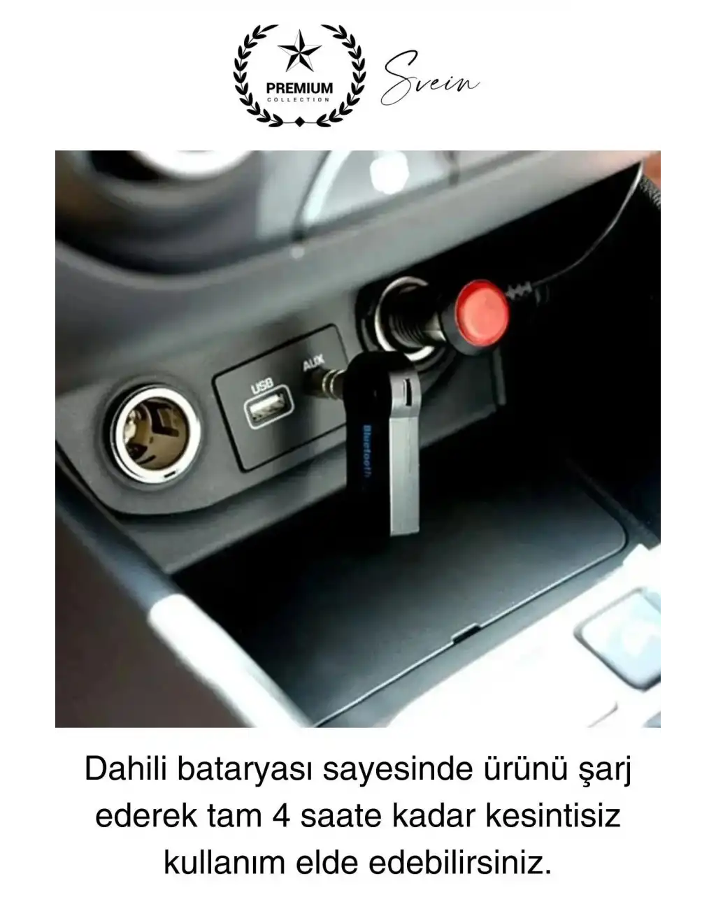 Şarjlı Blutooth Aux Araç Kiti Müzik Ses Alıcı Adaptörü 3.5mm Jak Tv Telefon Kablosuz Bağlantı