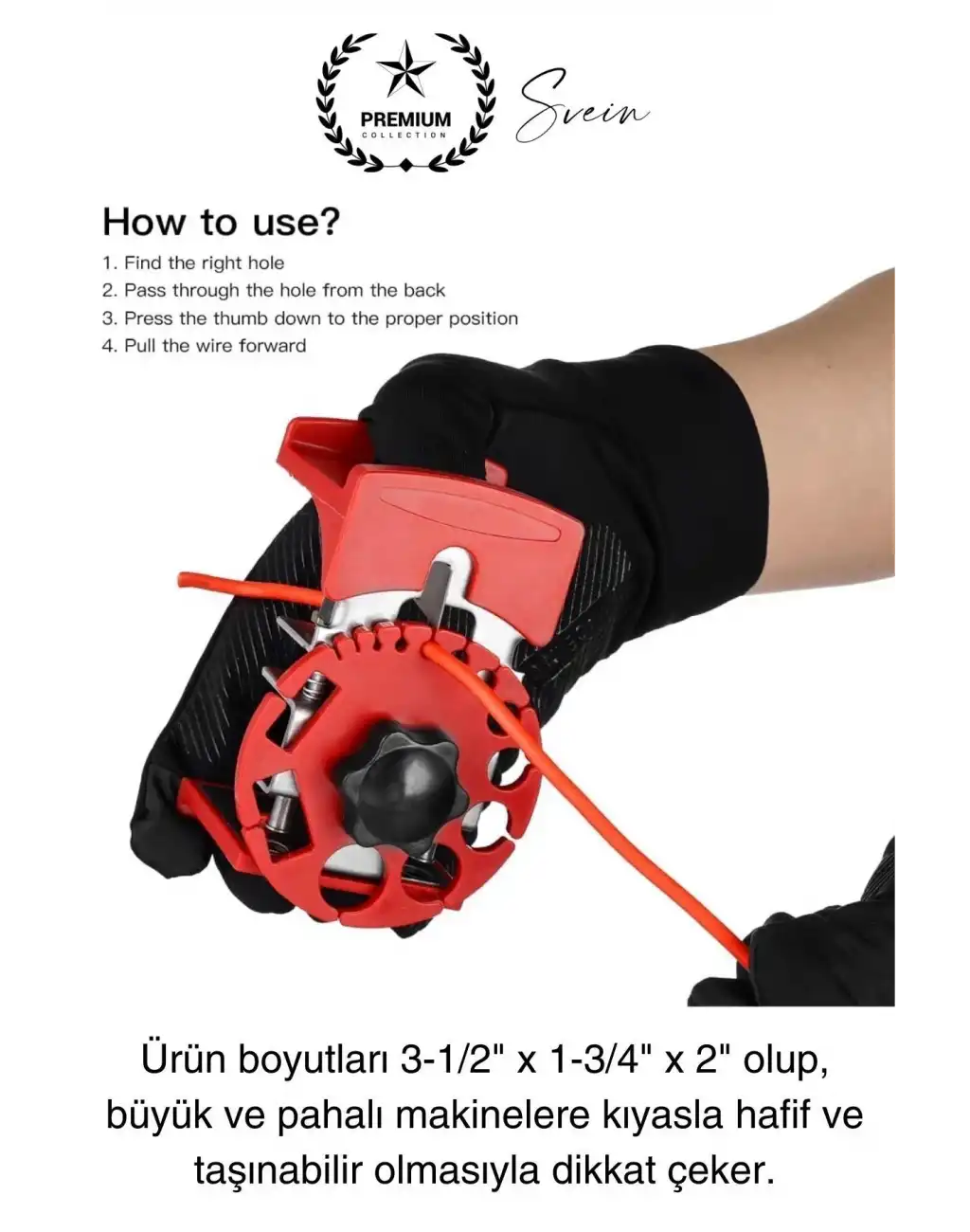 Premium Kompakt Tel Kablo Soyucu Sıyırıcı Cep Boyunda Elde Pratik Döner Koaksiyel Hafif Taşınabilir