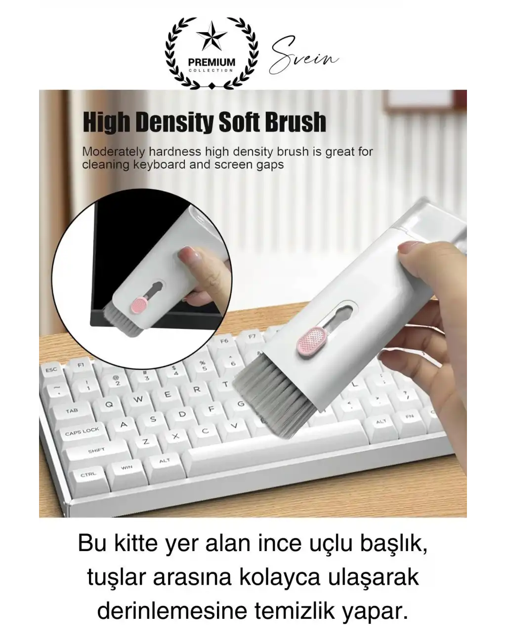 7in1 Bluetooth Kulaklık Temizleme Kalemi Klavye Telefon Tablet Elektronik Eşya Detaylı Temizlik Kiti