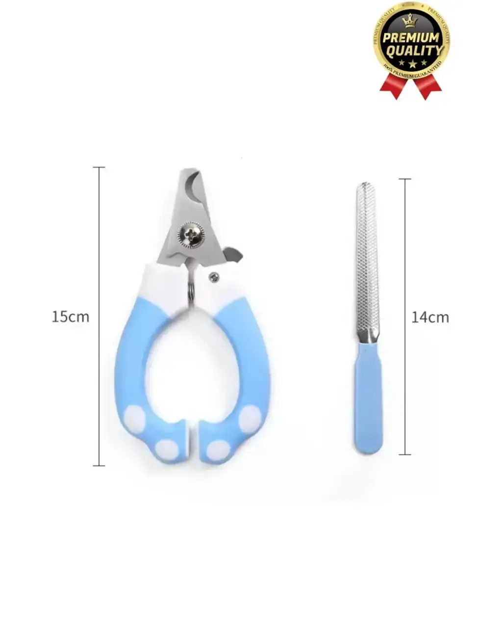 Premium Çelik Uçlu Güvenlik Kelepçeli Kilitli Kedi Köpek Evcil Hayvan Tırnak Makası Ve Törpü Seti