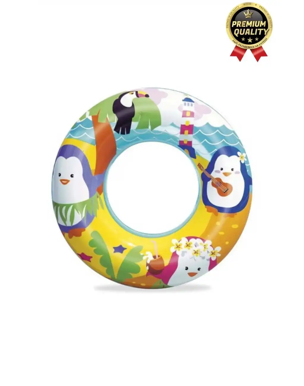 Premium Dayanıklı Güvenli 80 Kg 51 Cm Çocuk Eğlenceli Hayvanlar Desenli Deniz Havuz Yüzme Simidi