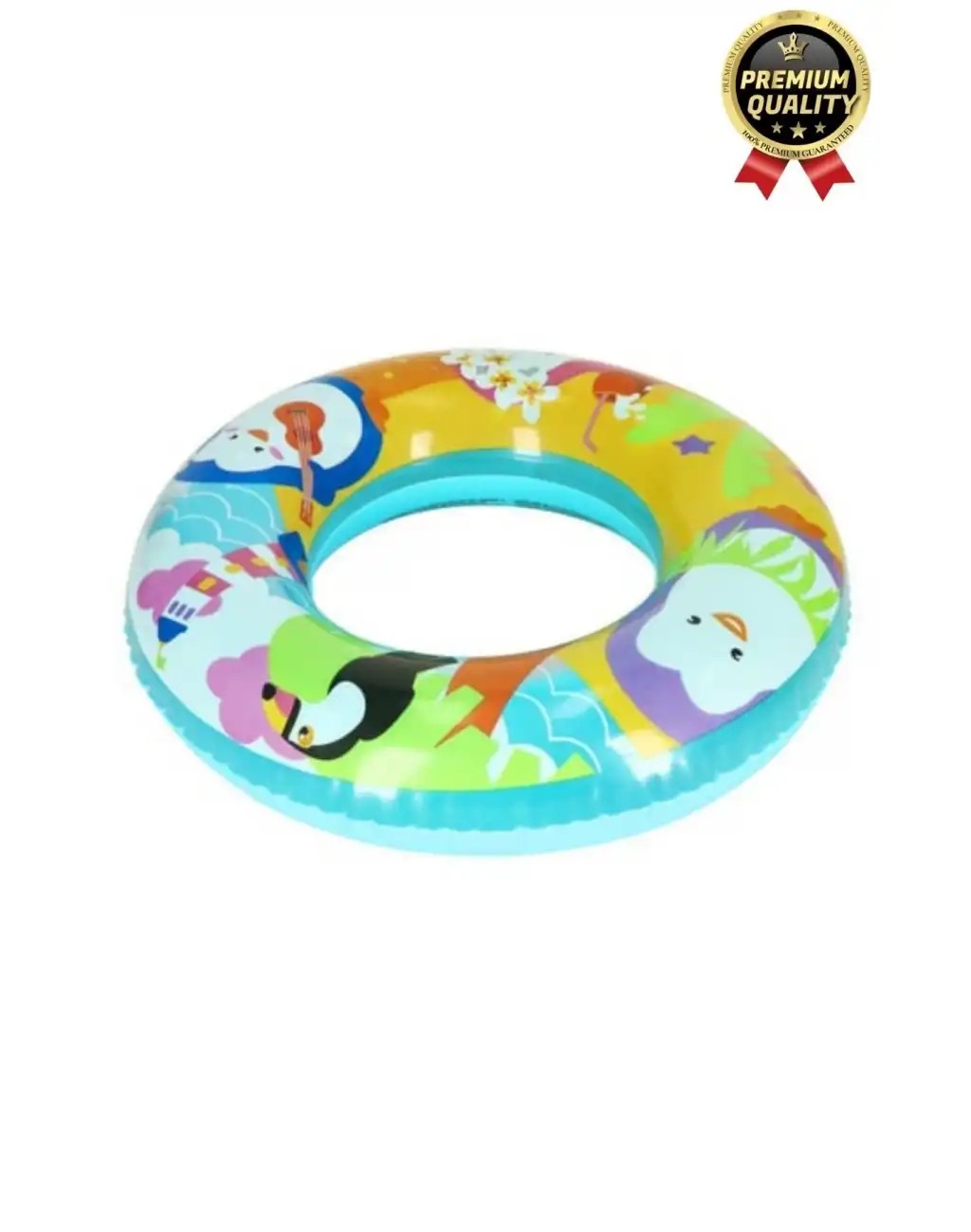Premium Dayanıklı Güvenli 80 Kg 51 Cm Çocuk Eğlenceli Hayvanlar Desenli Deniz Havuz Yüzme Simidi