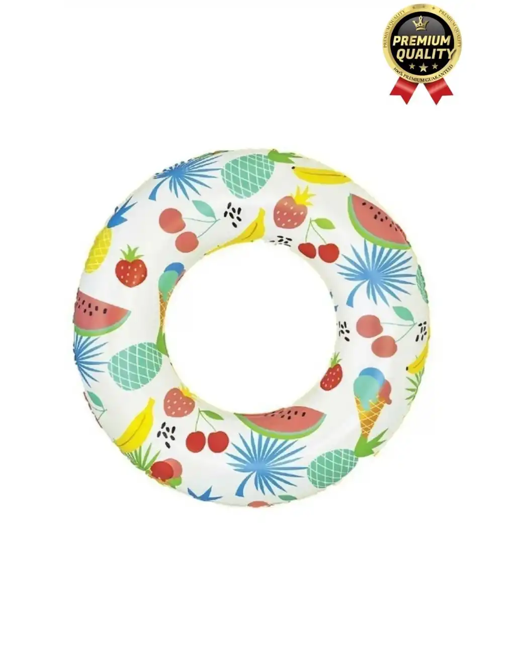 Premium Dayanıklı Güvenli 80 kg 51 Cm 176 lbs Çocuk Eğlenceli Meyve Desenli Deniz Havuz Yüzme Simidi