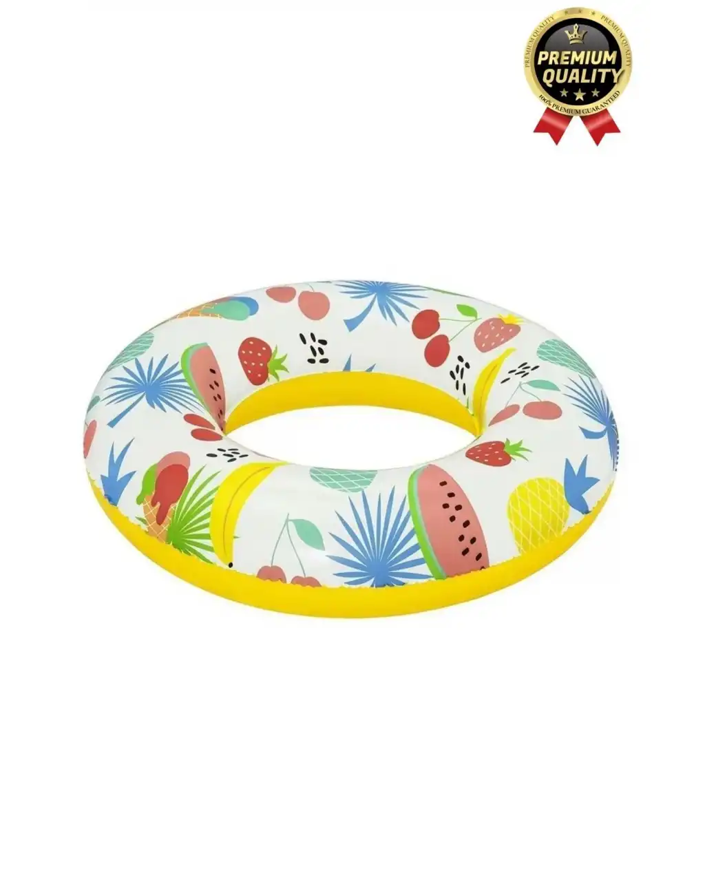 Premium Dayanıklı Güvenli 80 kg 51 Cm 176 lbs Çocuk Eğlenceli Meyve Desenli Deniz Havuz Yüzme Simidi