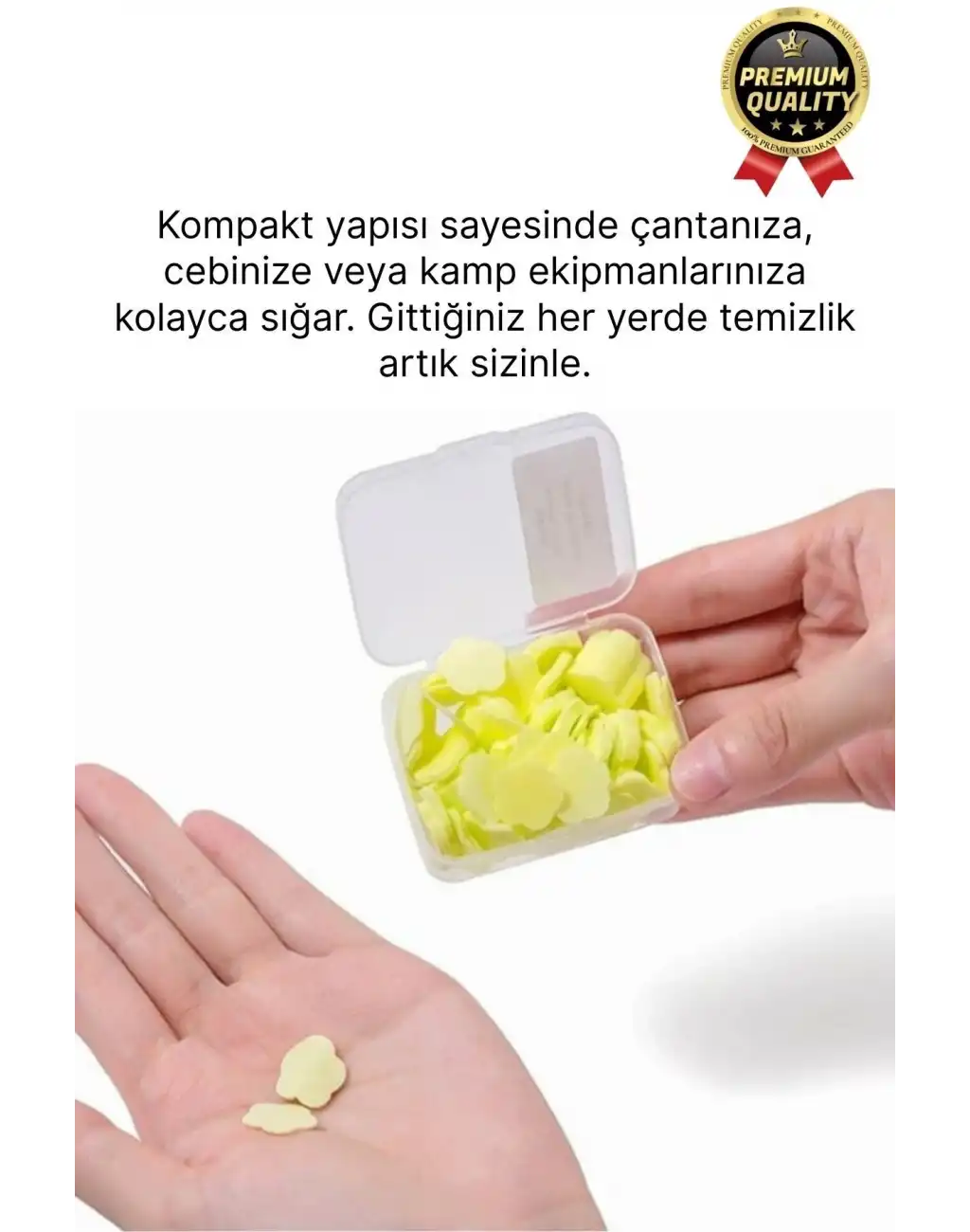 Mini Pratik Taşınabilir Dış Mekan Tuvalet Kullanımı Çeşitli Kokulu Çiçek Desenli Sihirli Cep Sabunu