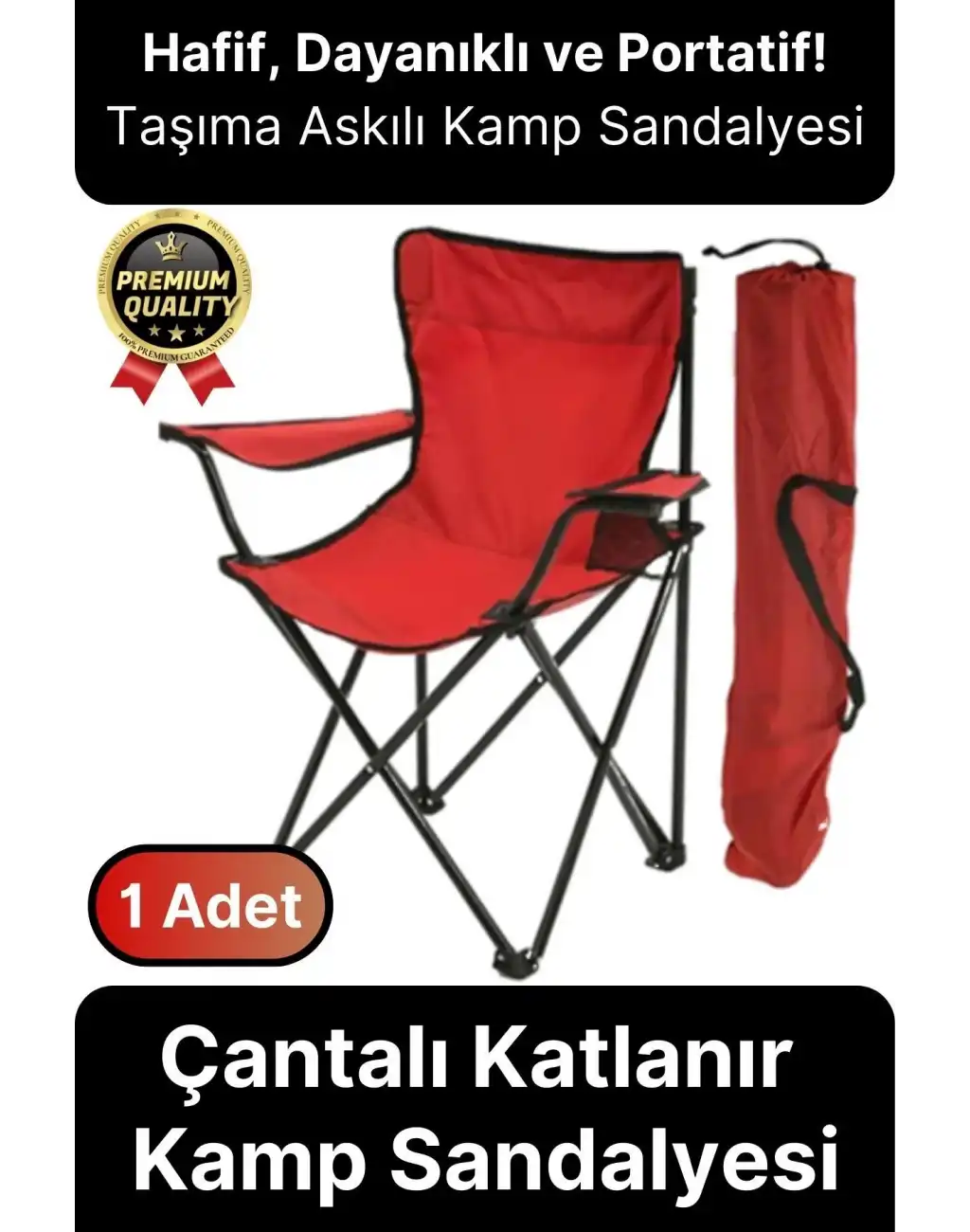 Taşıma Askılı 120 Kg Dayanıklı Konforlu Çantalı Katlanır Su Geçirmez Piknik Plaj Kamp Sandalyesi