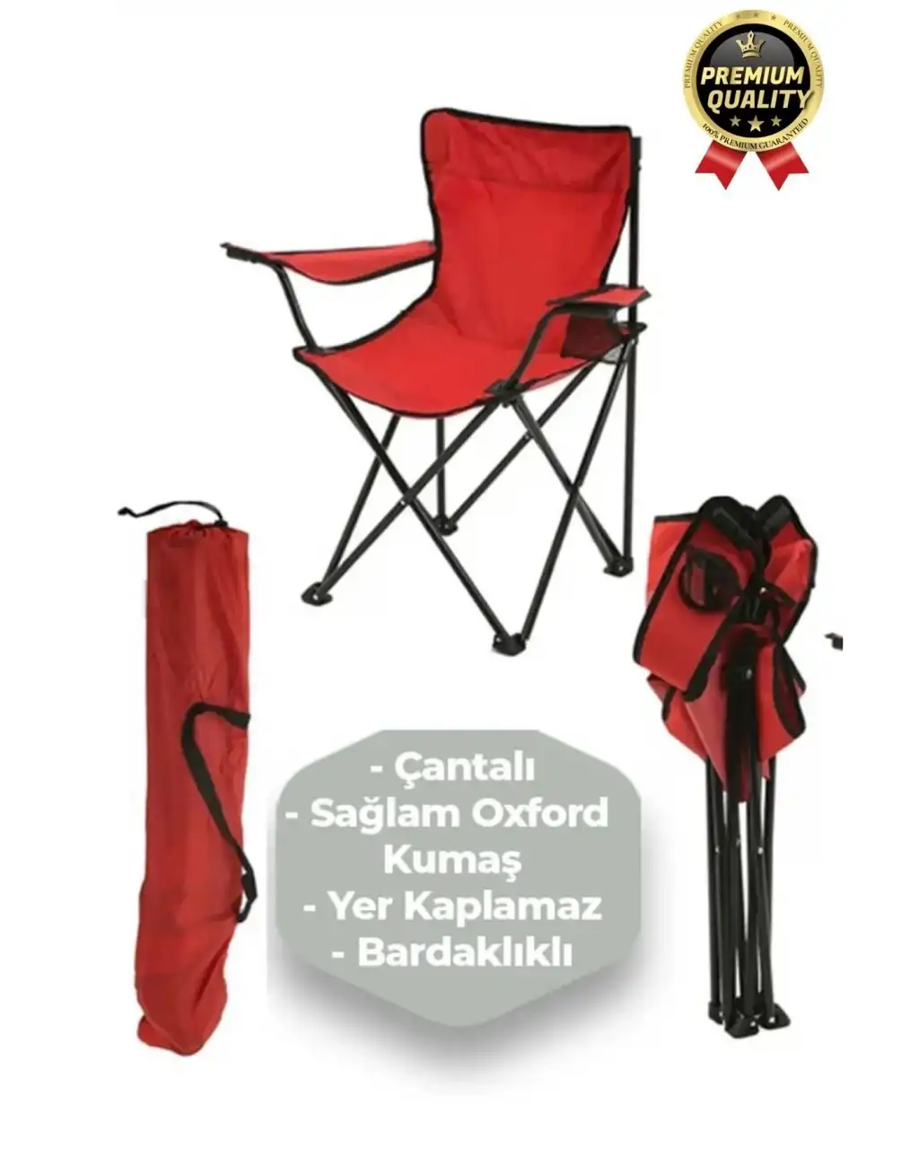 Taşıma Askılı 120 Kg Dayanıklı Konforlu Çantalı Katlanır Su Geçirmez Piknik Plaj Kamp Sandalyesi