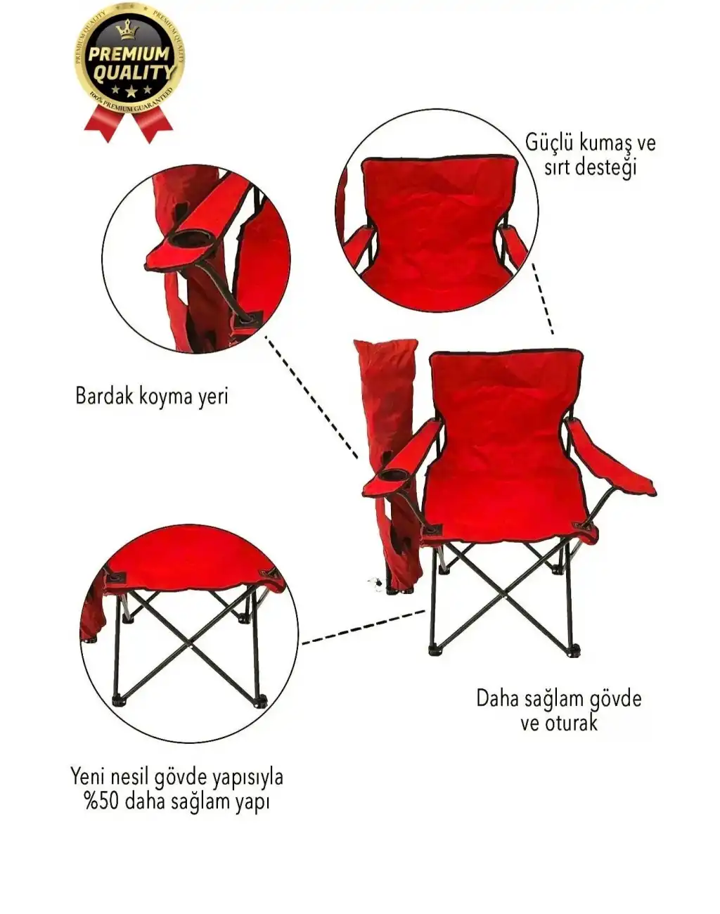 Taşıma Askılı 120 Kg Dayanıklı Konforlu Çantalı Katlanır Su Geçirmez Piknik Plaj Kamp Sandalyesi