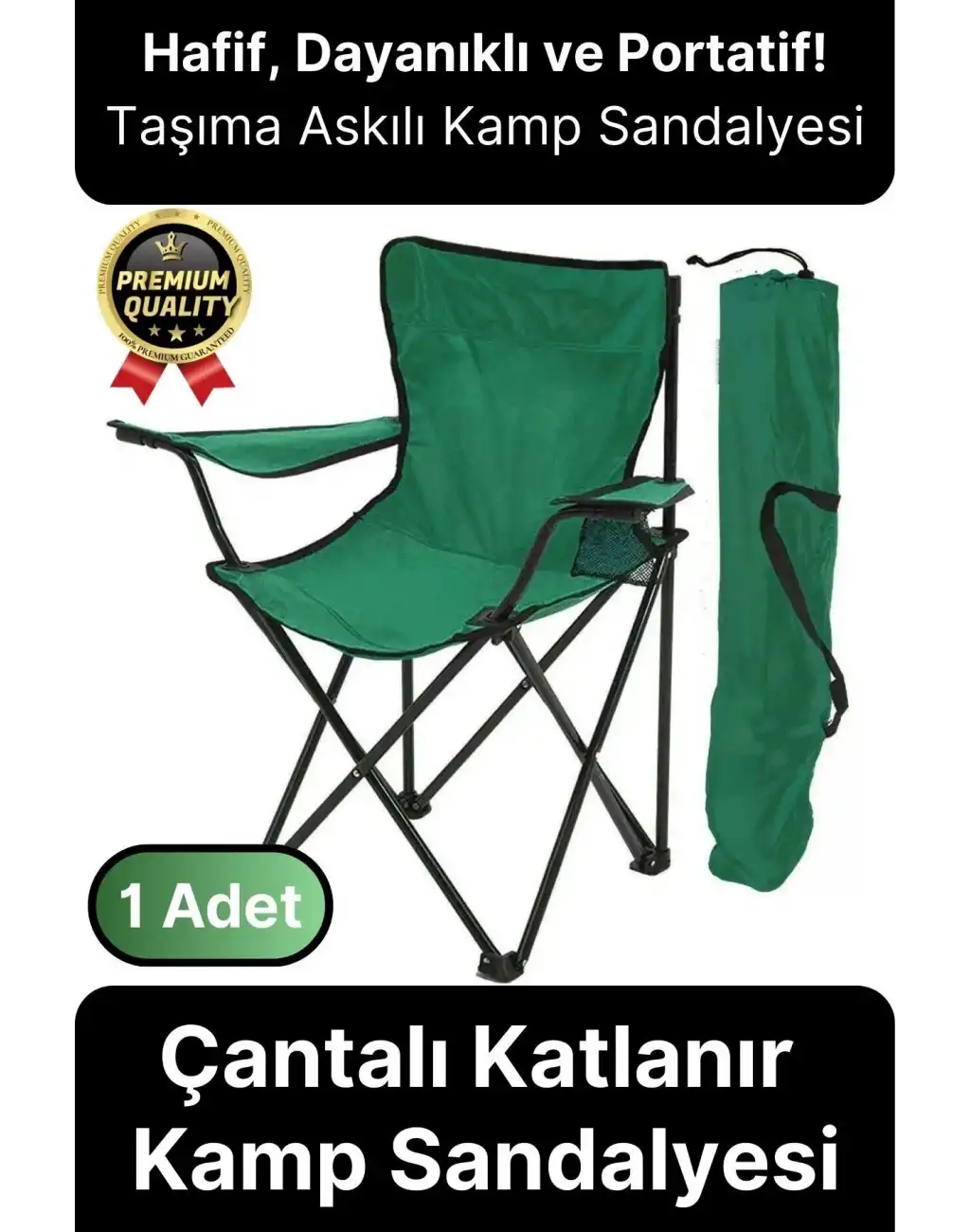 Taşıma Askılı 120 Kg Dayanıklı Konforlu Çantalı Katlanır Su Geçirmez Piknik Plaj Kamp Sandalyesi