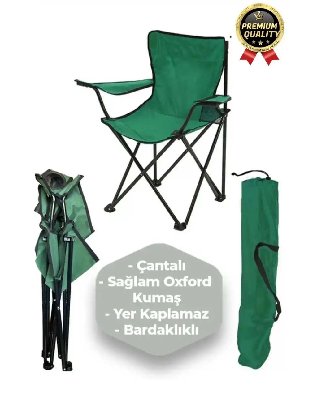 Taşıma Askılı 120 Kg Dayanıklı Konforlu Çantalı Katlanır Su Geçirmez Piknik Plaj Kamp Sandalyesi
