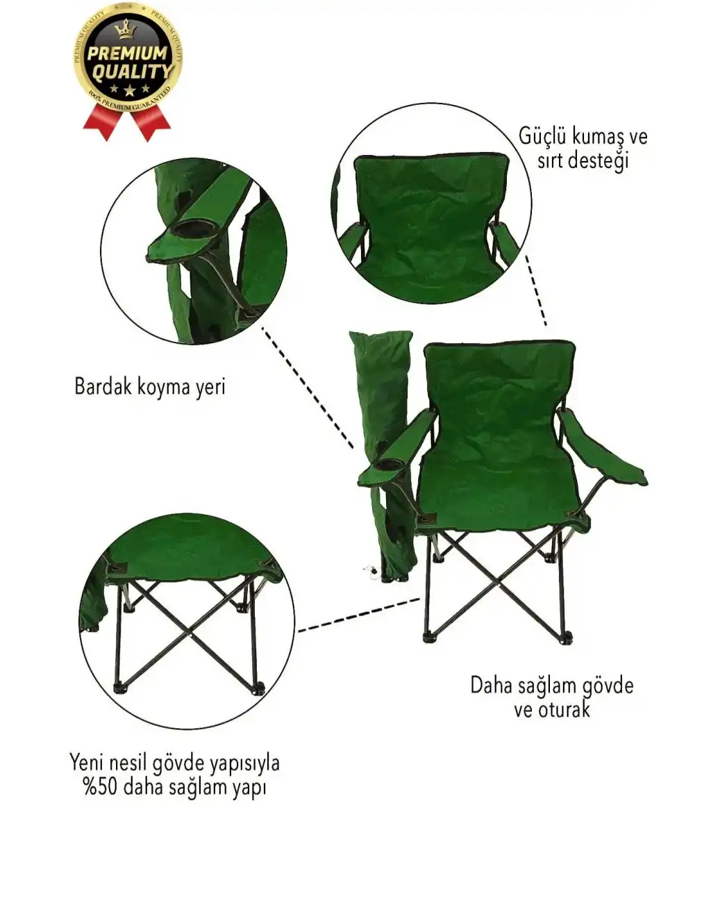 Taşıma Askılı 120 Kg Dayanıklı Konforlu Çantalı Katlanır Su Geçirmez Piknik Plaj Kamp Sandalyesi