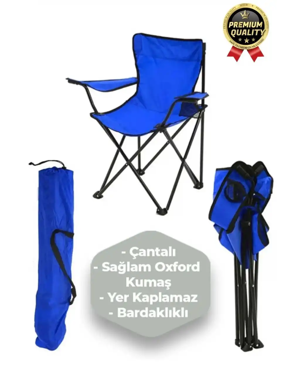 Taşıma Askılı 120 Kg Dayanıklı Konforlu Çantalı Katlanır Su Geçirmez Piknik Plaj Kamp Sandalyesi