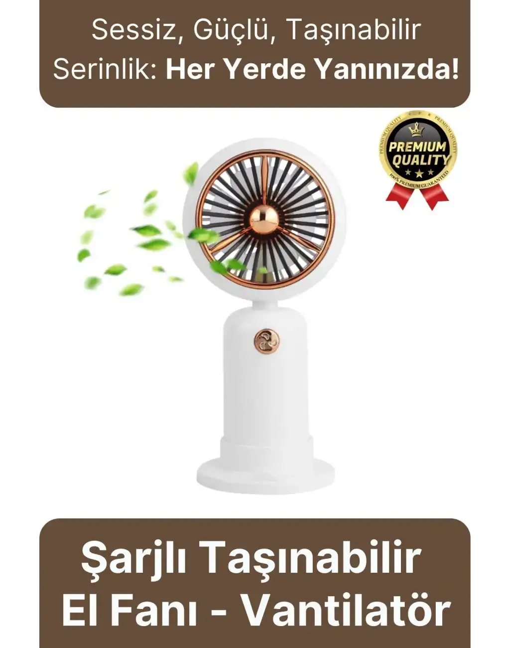 Özel Üretim Taşınabilir Usb Şarjlı Sessiz 2 Kademeli Serinletici Tutmalı Masa El Fanı Vantilatör