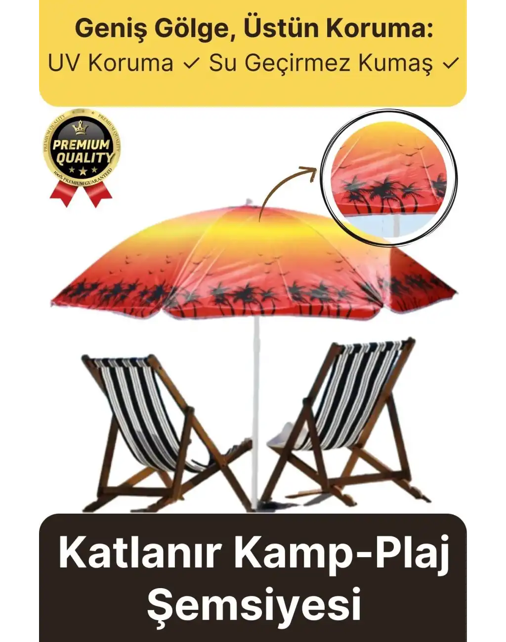 Dayanıklı Katlanabilir Fiber Tel Büyük Boy 170cm Deniz Bahçe Balkon Piknik Kamp Güneş Plaj Şemsiyesi