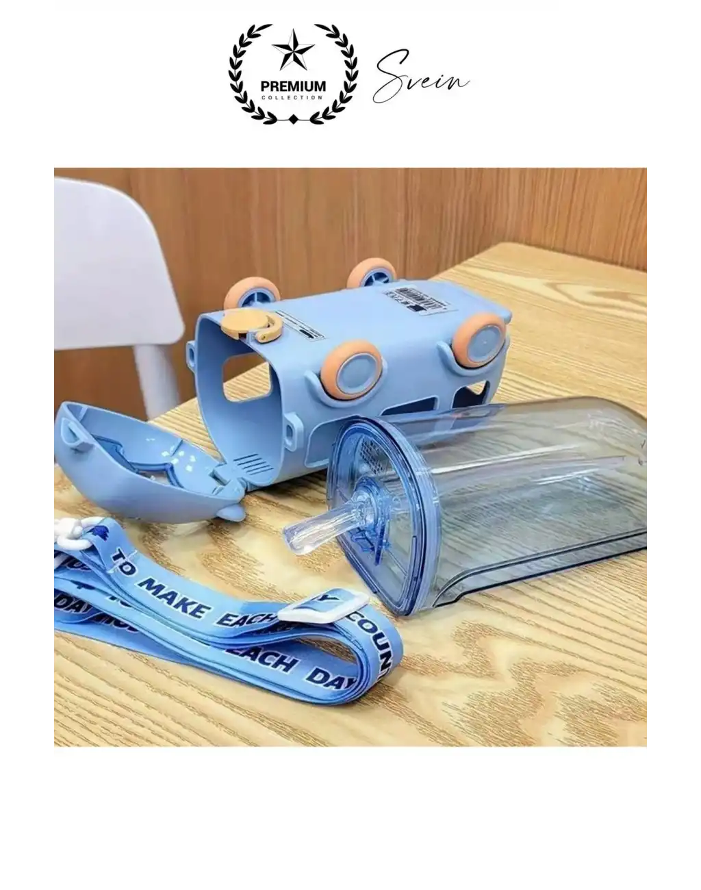 Özel Üretim Otobüs Şeklinde Pipetli Taşıma Askılı Sızdırmaz Kapaklı Çocuk Suluk Matara Okul Beslenme