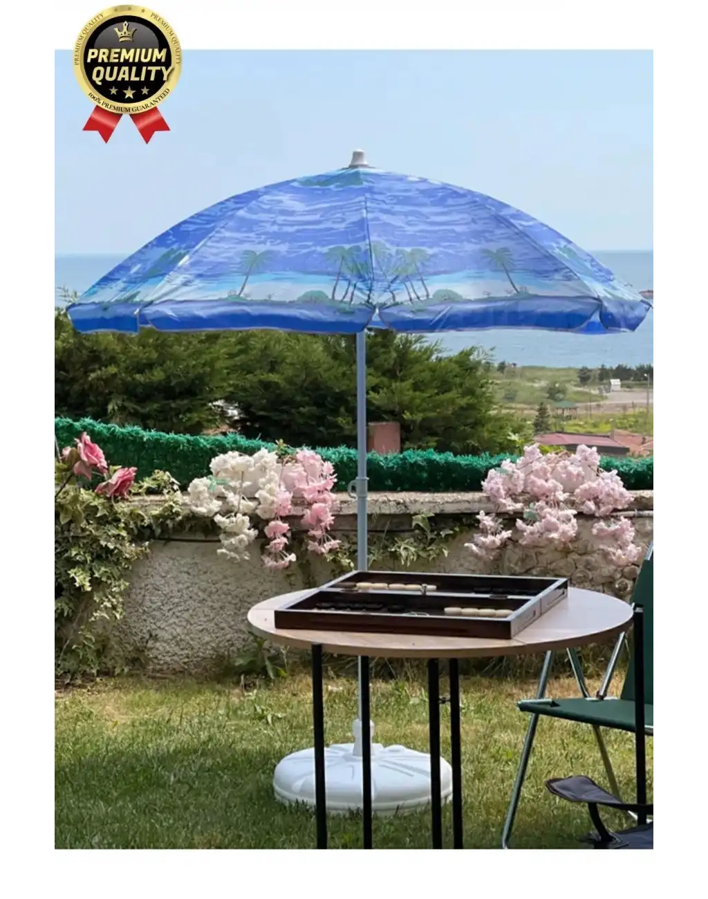 Dayanıklı Katlanabilir Fiber Tel Büyük Boy 170cm Deniz Bahçe Balkon Piknik Kamp Güneş Plaj Şemsiyesi