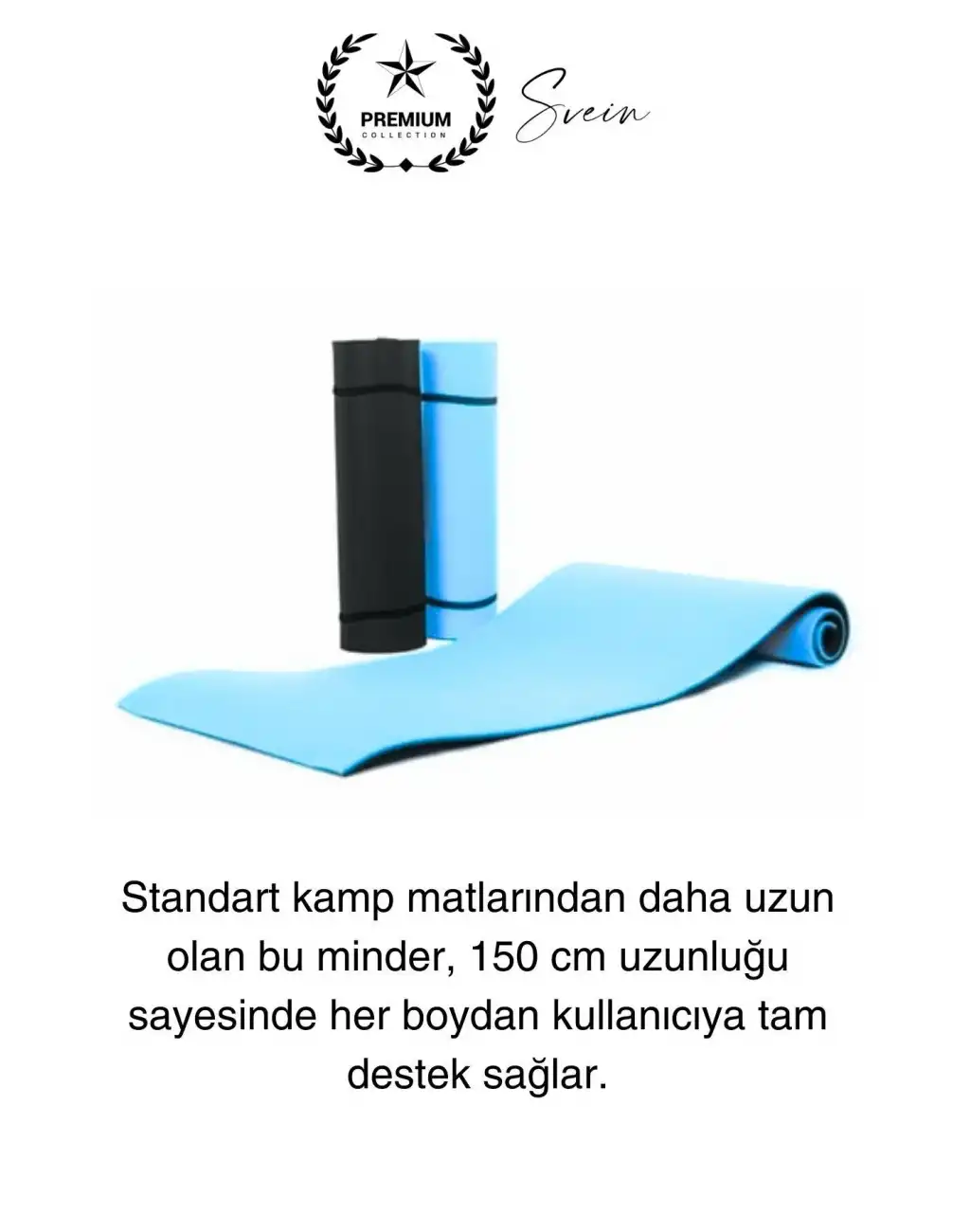 Taşıma Askılı 150 cm Dayanıklı Kaymaz Su Geçirmez Kamp Dağcılık Matı Rahat Konforlu Taşınabilir