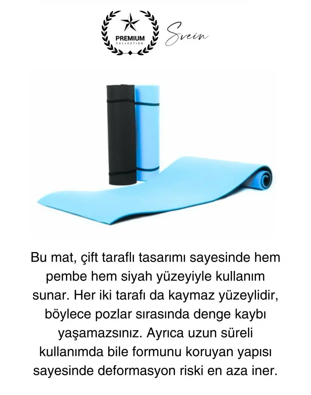150 cm Dayanıklı Kaymaz Taşıma Askılı Su Geçirmez Yoga Pilates Matı Rahat Konforlu Taşınabilir