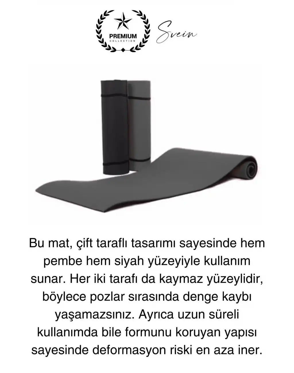 150 cm Dayanıklı Kaymaz Taşıma Askılı Su Geçirmez Yoga Pilates Matı Rahat Konforlu Taşınabilir