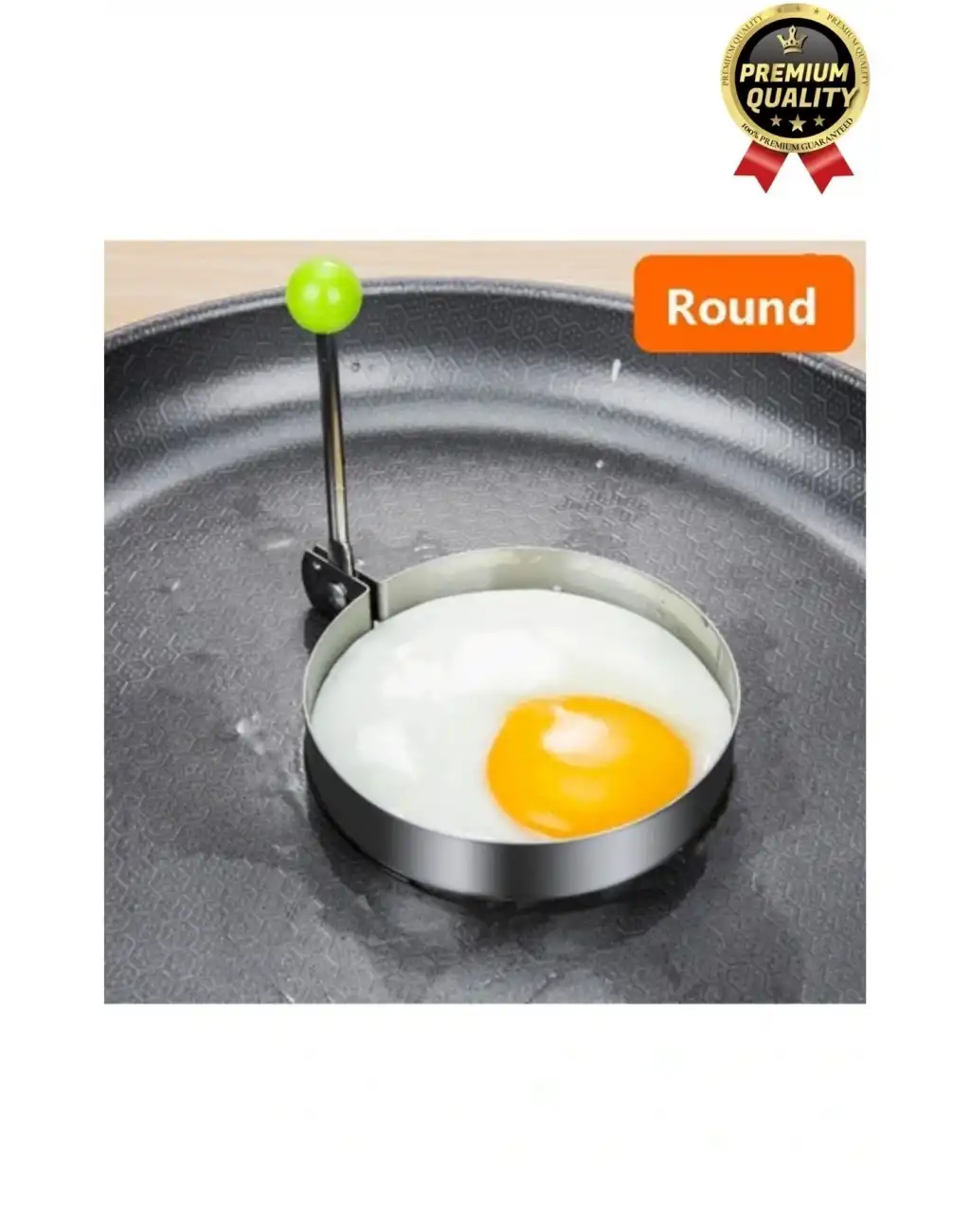 Premium Metal Yanmaz Yapışmaz Sunum Görsel Yumurta Krep Gözleme Şekillendirici Yuvarlak Omlet Kalıbı