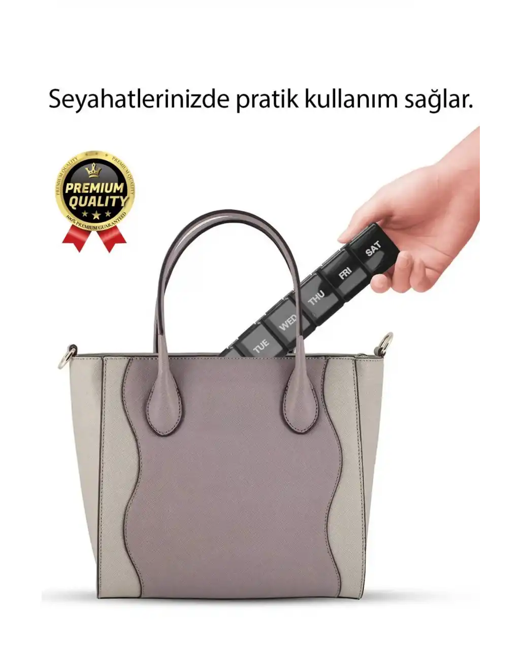 Dayanıklı Düzenleyici Organizer Abs Plastik Şeffaf Haftalık Günlük 7 Bölmeli İlaç Hap Saklama Kutusu