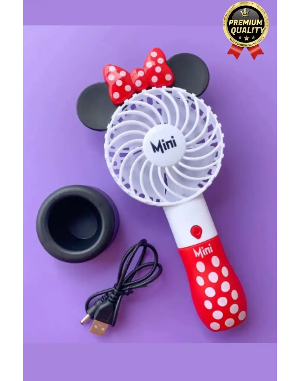 Yeni Seri Taşınabilir Kablosuz 1200mAh Pervaneli 2 Kademeli Usb Şarjlı Masa ve El Fanı Vantilatör