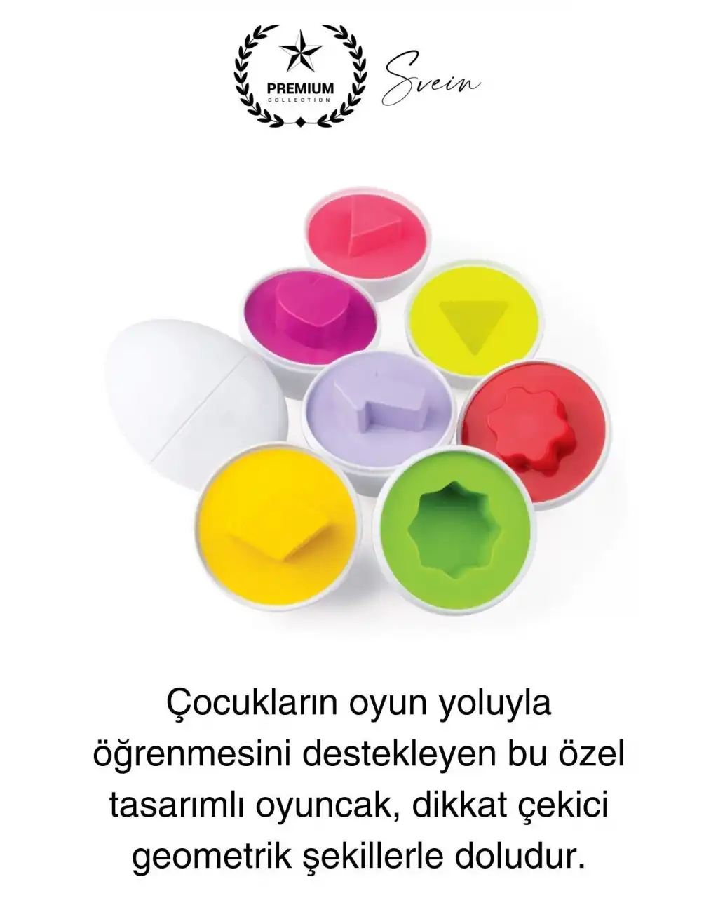 10lu Geometrik Yumurta Eşleme Oyunu Motor Gelişim Görsel Algı Şekilli Eğitici Öğretici Oyuncak