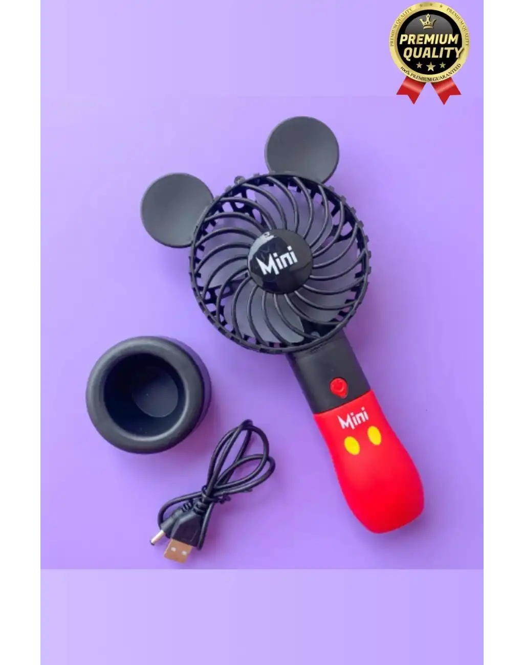 Yeni Seri Taşınabilir Kablosuz 1200mAh Pervaneli 2 Kademeli Usb Şarjlı Masa ve El Fanı Vantilatör