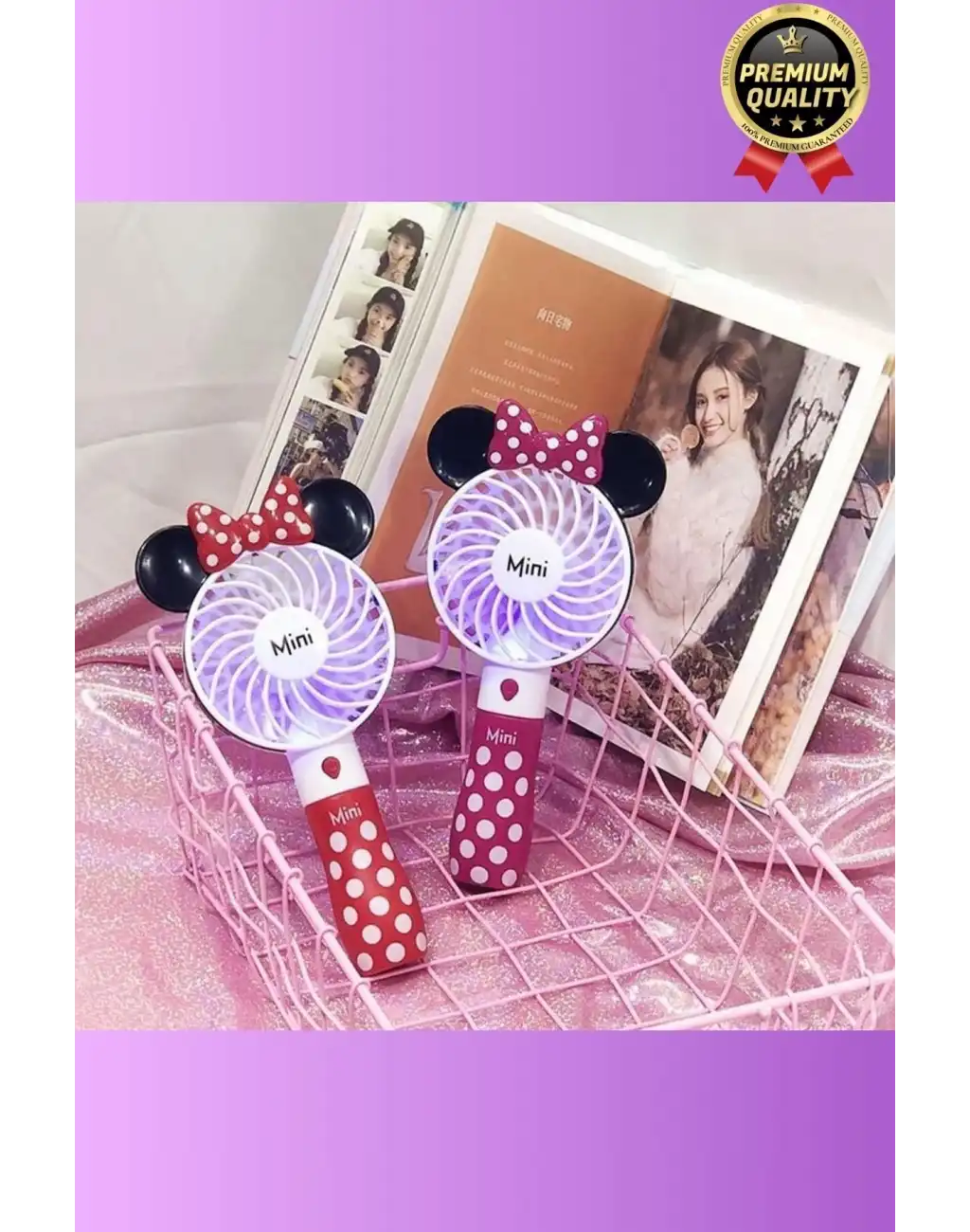 Yeni Seri Taşınabilir Kablosuz 1200mAh Pervaneli 2 Kademeli Usb Şarjlı Masa ve El Fanı Vantilatör