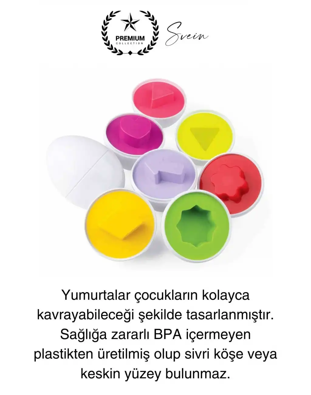 15li Geometrik Yumurta Eşleme Oyunu Motor Gelişim Görsel Algı Şekilli Eğitici Öğretici Oyuncak