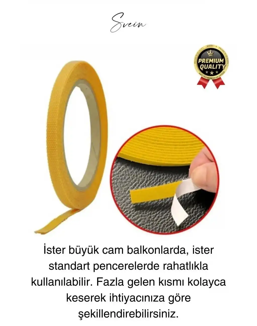 4 mt Güçlü Premium Sineklik Yedek Cırt Bant Pencere Kapı Yapışkanlı Tül Sinek Perdesi Bandı 2 Adet