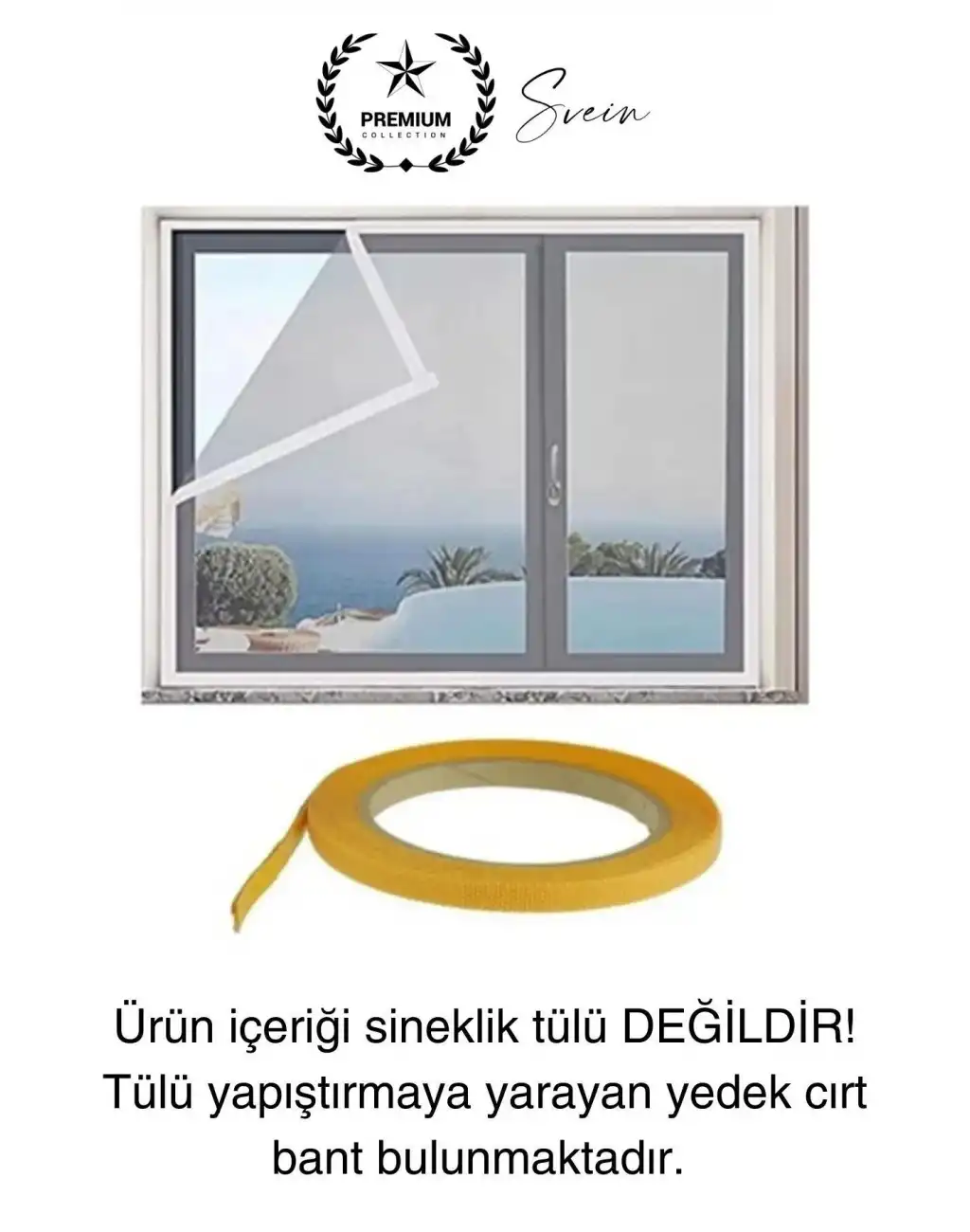 4 mt Güçlü Premium Sineklik Yedek Cırt Bant Pencere Kapı Yapışkanlı Tül Sinek Perdesi Bandı 2 Adet