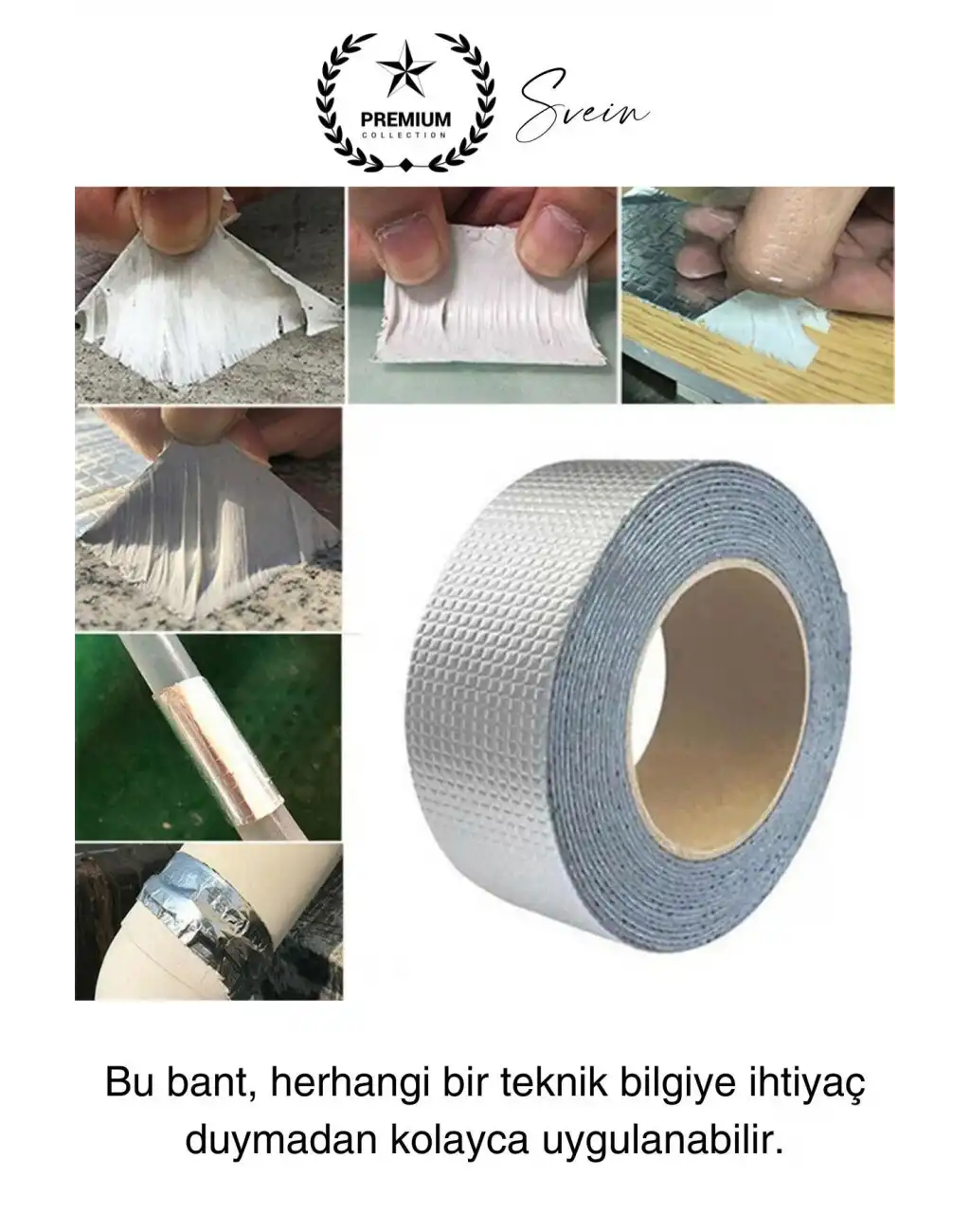 Ekstra Güçlü 2 mt Dış Cephe Su Geçirmez Sakız Bant Yalıtım Çamur Bandı Sızdırmaz 3 Adet