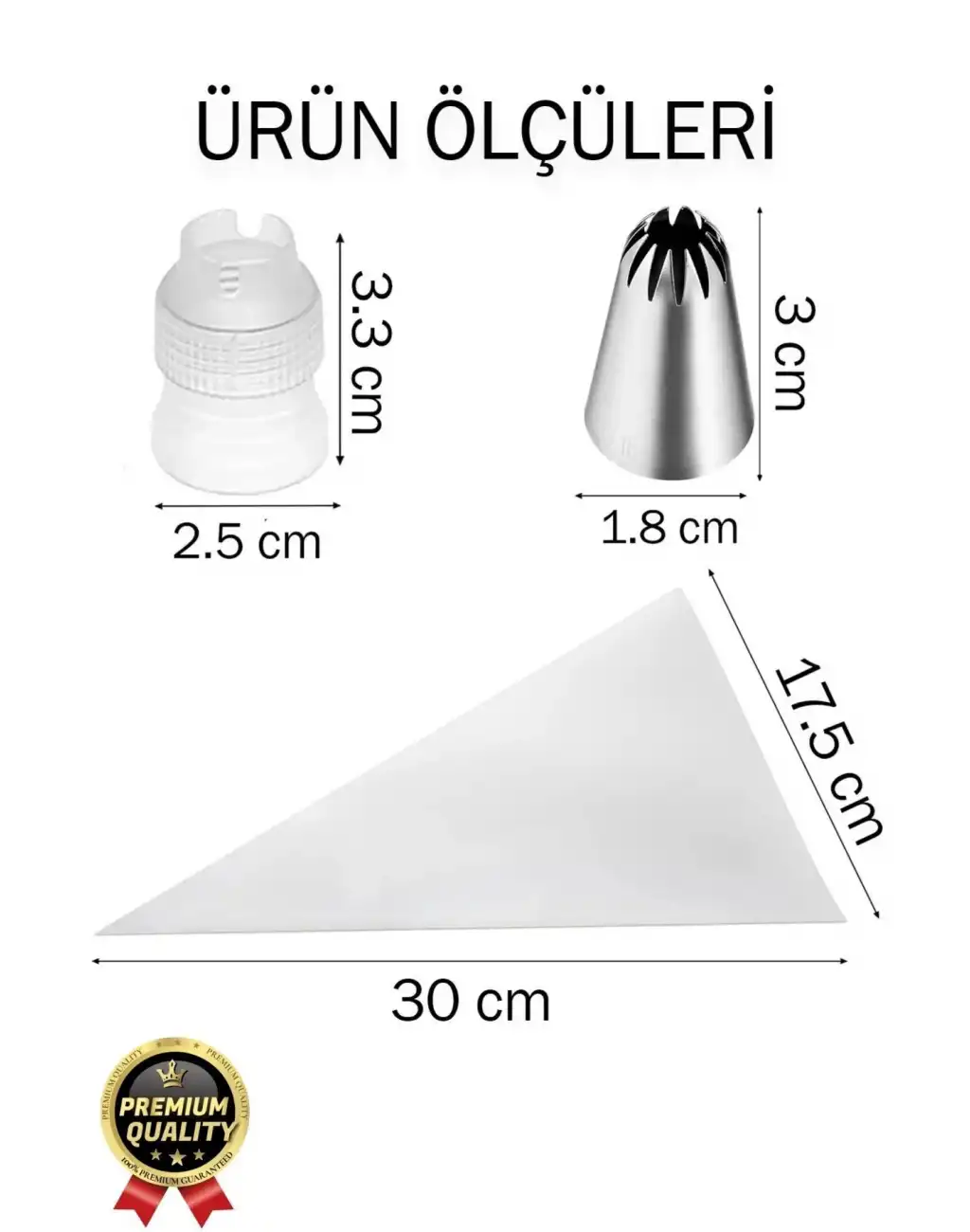 Profesyonel Paslanmaz Çelik Uçlu Tatlı Pasta Kurabiye Kek Süsleme Krema Sıkma Torbası Seti 10 Parça