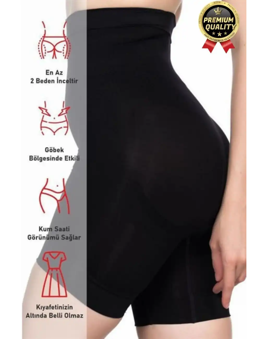 Doğum Sezeryan Sonrası Vücut Toparlayıcı Kaymaz Silikon Dikişsiz Selüllit Önleyici Paçalı Şort Korse