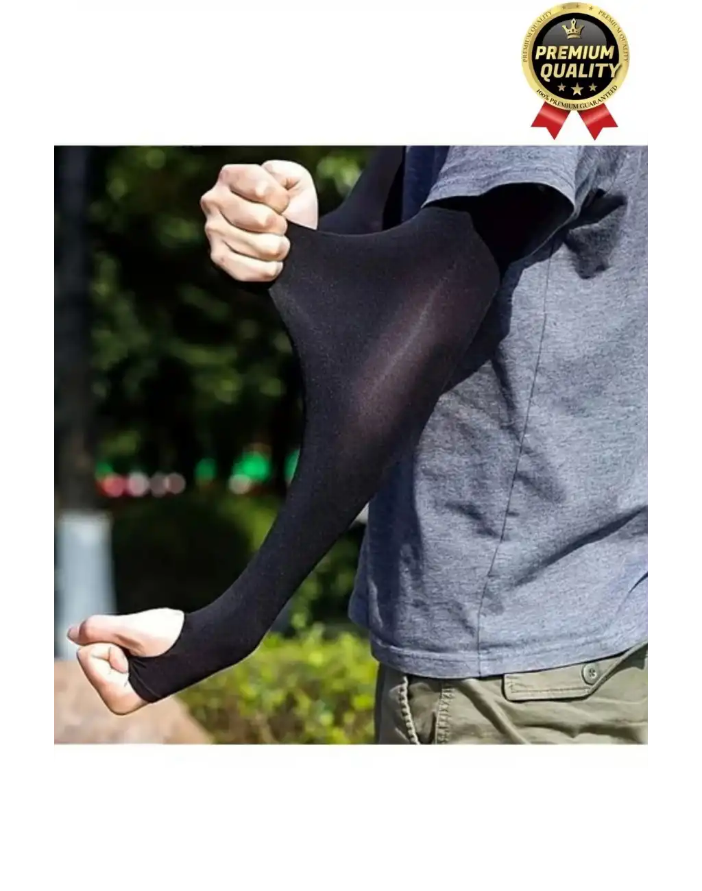 Kaliteli Uzun Kumaş Esnek Spor Bisiklet Motosiklet Koşu Tesettür Güneş Anti UV Koruyucu Kol Kılıfı