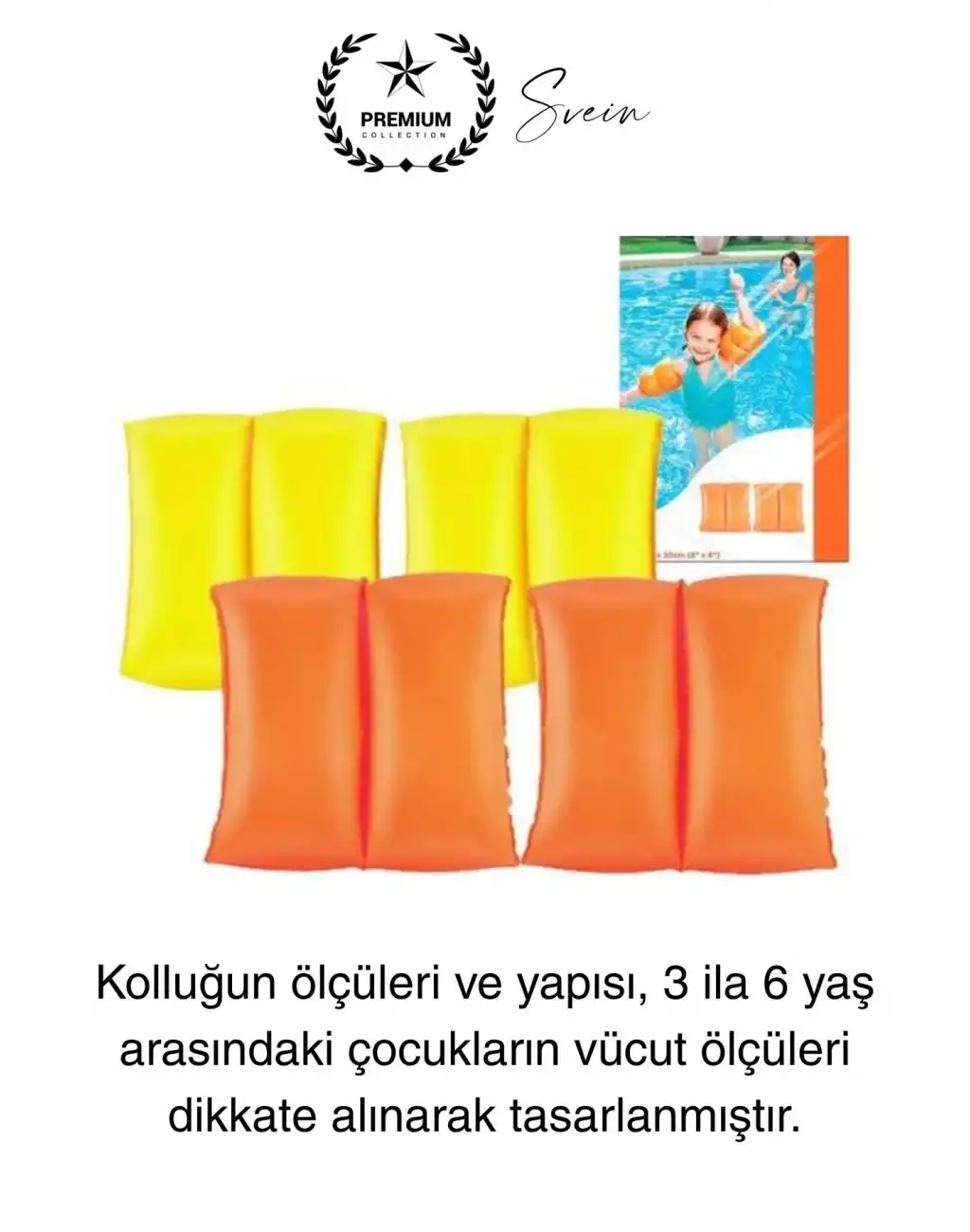 Çift Boğumlu Güvenli 3-6 Yaş Çocuklar İçin Yüzme Kolluk Deniz Havuz Şişme Kolluğu Yüzücü Hava Odalı
