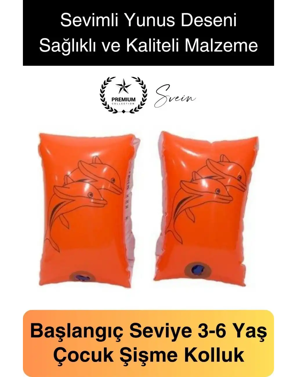 Yunus Desenli Güvenli 3-6 Yaş Çocuklar İçin Yüzme Kolluk Deniz Havuz Şişme Kolluğu Yüzücü Hava Odalı