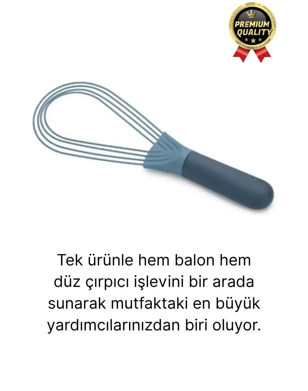 Profesyonel Dayanıklı Yapışmaz Çeyiz Mutfak Yumurta Kek Düz Balon Silikon Saplı 2 işlevli Çırpıcı