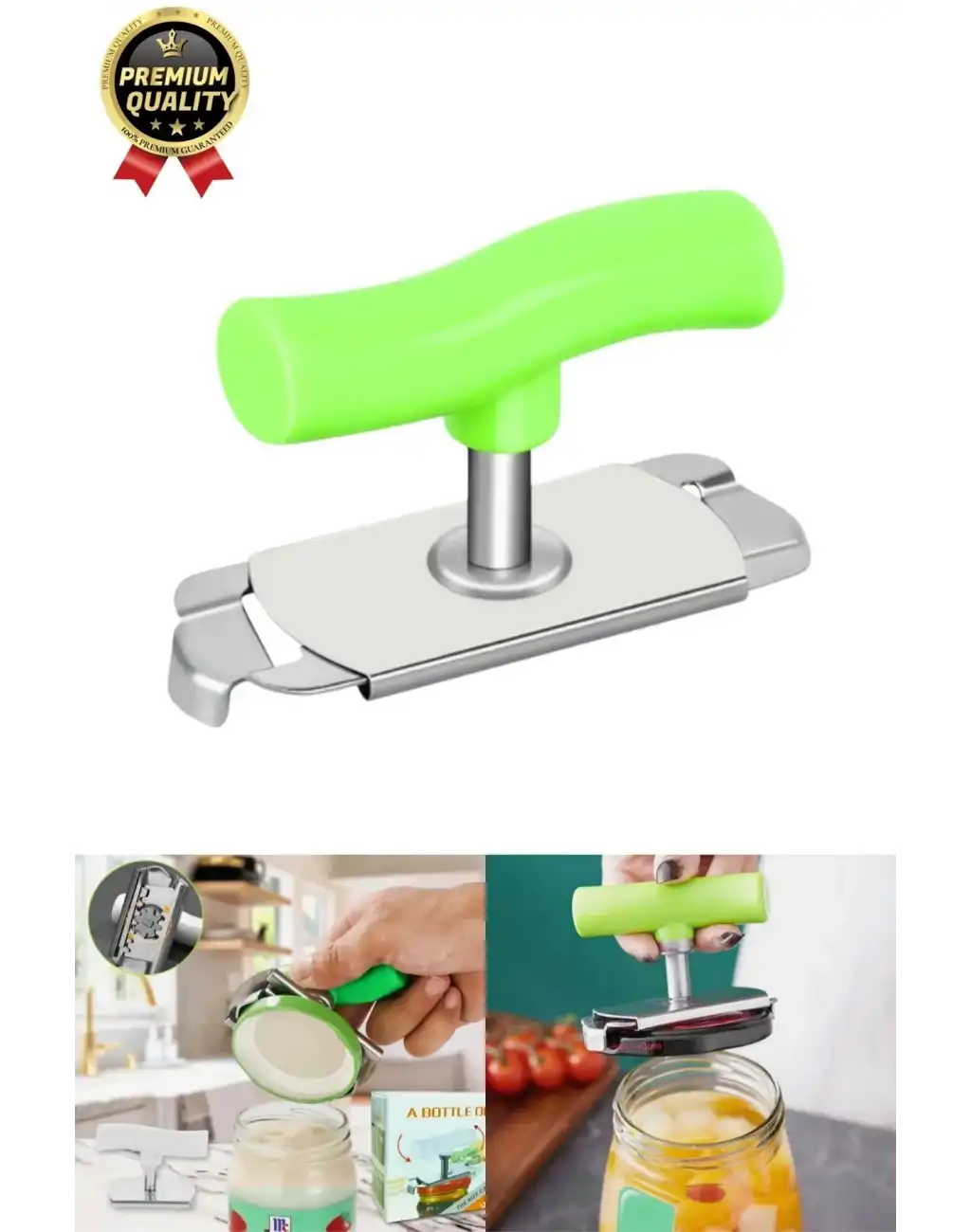 Dayanıklı Ölçülü Ayarlanabilir Paslanmaz Çelik Mutfak Pratik Kavanoz Konserve Şişe Kapak Açacağı