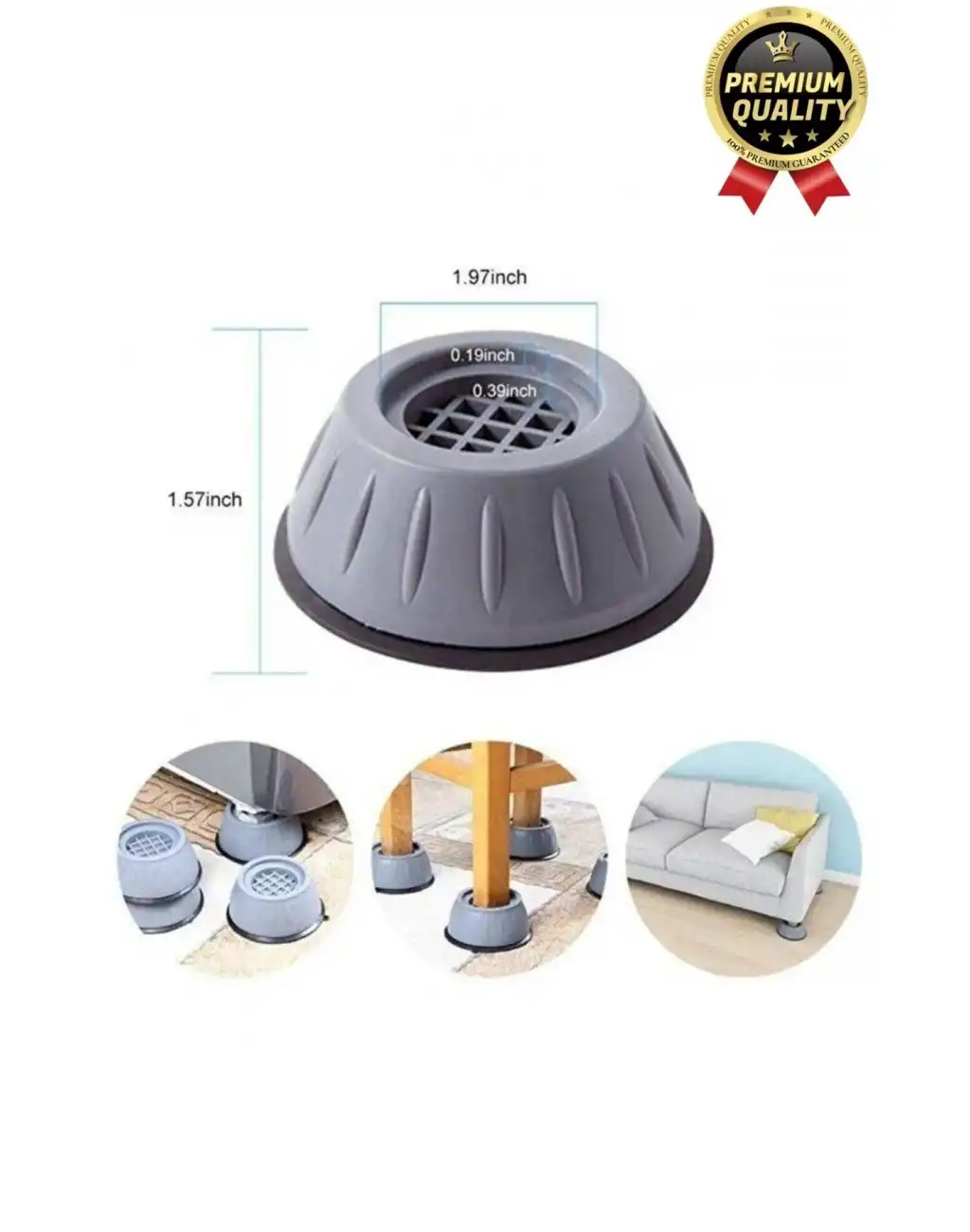 Gürültü Engellen Titreşim Önleyici Vantuzlu Beyaz Eşya Çamaşır Bulaşık Makinası Ayak Pedi Stoper