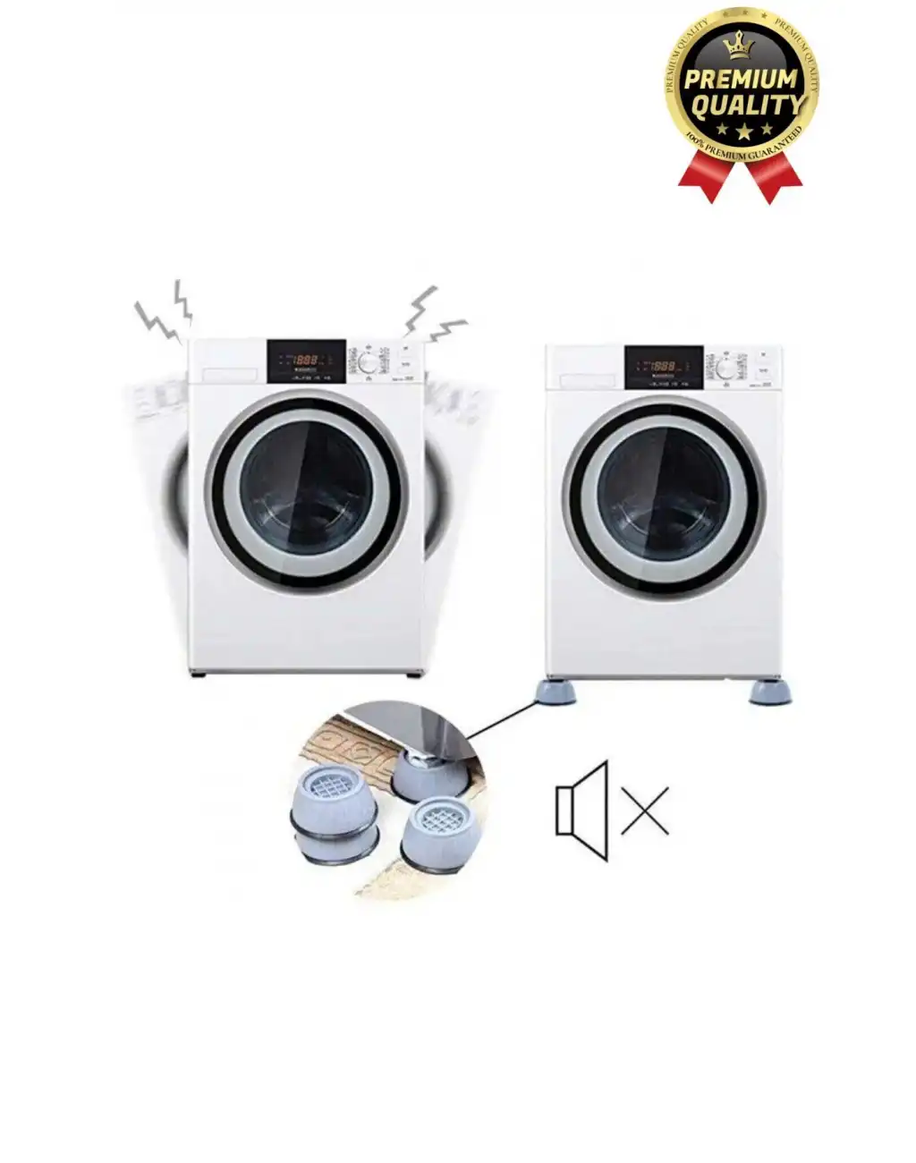 Gürültü Engellen Titreşim Önleyici Vantuzlu Beyaz Eşya Çamaşır Bulaşık Makinası Ayak Pedi Stoper